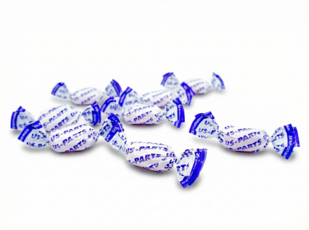 Karamellikommid ettevotte logoga